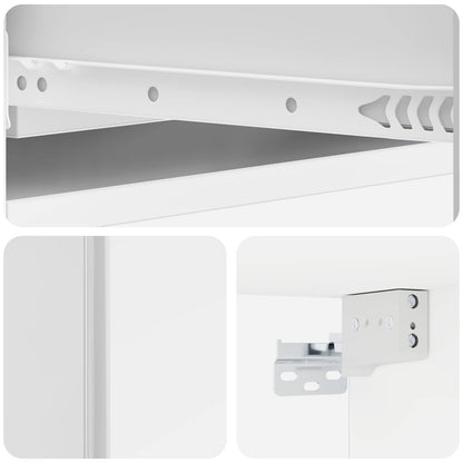 vidaXL Wall-Mounted Side Table High Gloss White 87.5 x 34.5 x 17 cm
