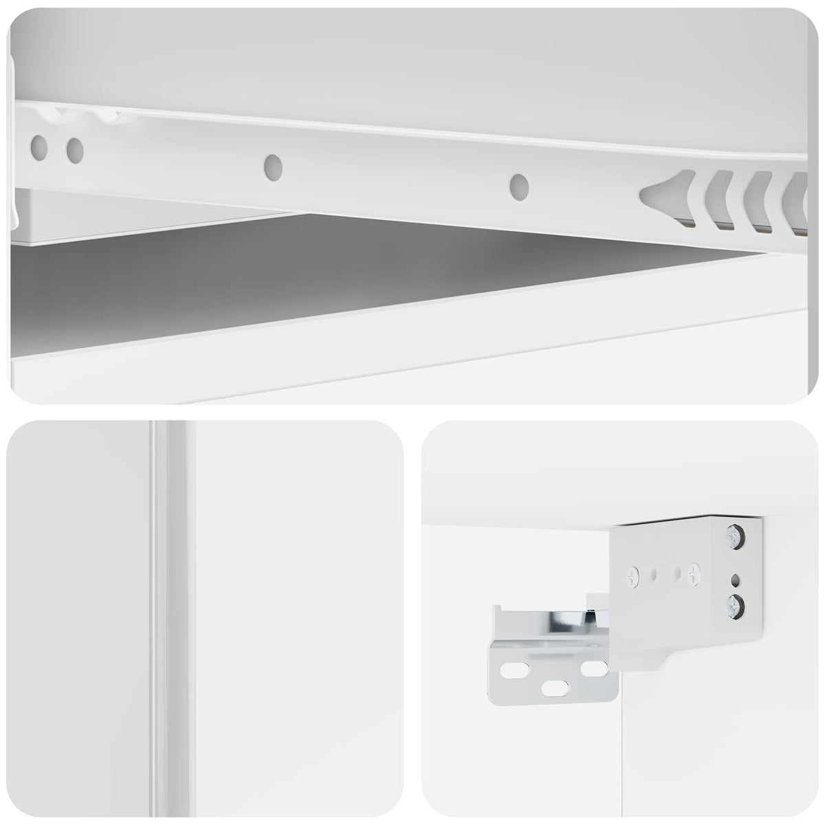 vidaXL Wall-Mounted Side Table High Gloss White 87.5 x 34.5 x 17 cm