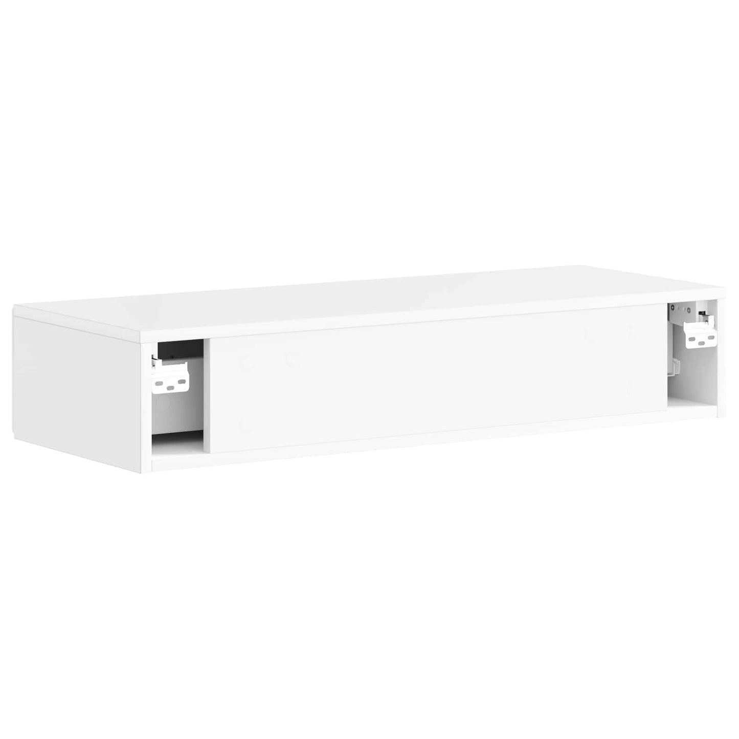 vidaXL Wall-Mounted Side Table High Gloss White 87.5 x 34.5 x 17 cm