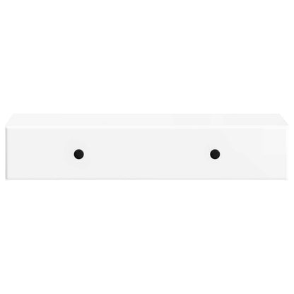 vidaXL Wall-Mounted Side Table High Gloss White 87.5 x 34.5 x 17 cm