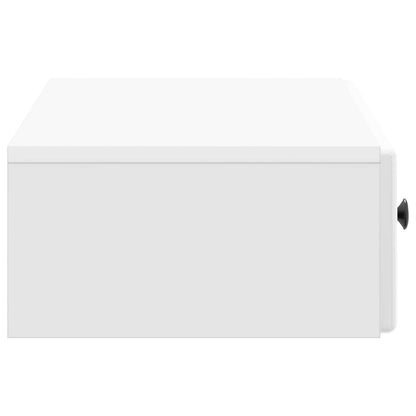 vidaXL Wall-Mounted Side Table High Gloss White 87.5 x 34.5 x 17 cm