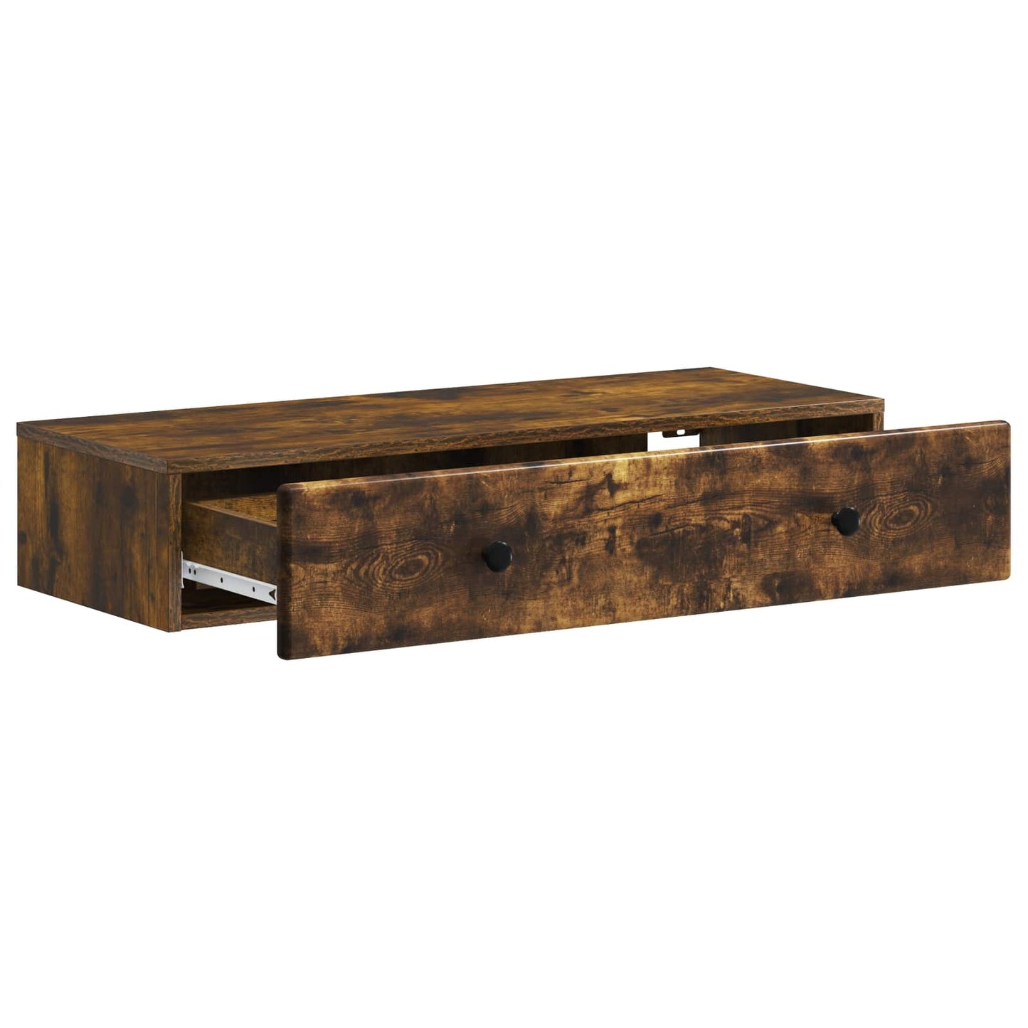 vidaXL Wall-Mounted Side Table Smoked Oak 87.5 x 34.5 x 17 cm