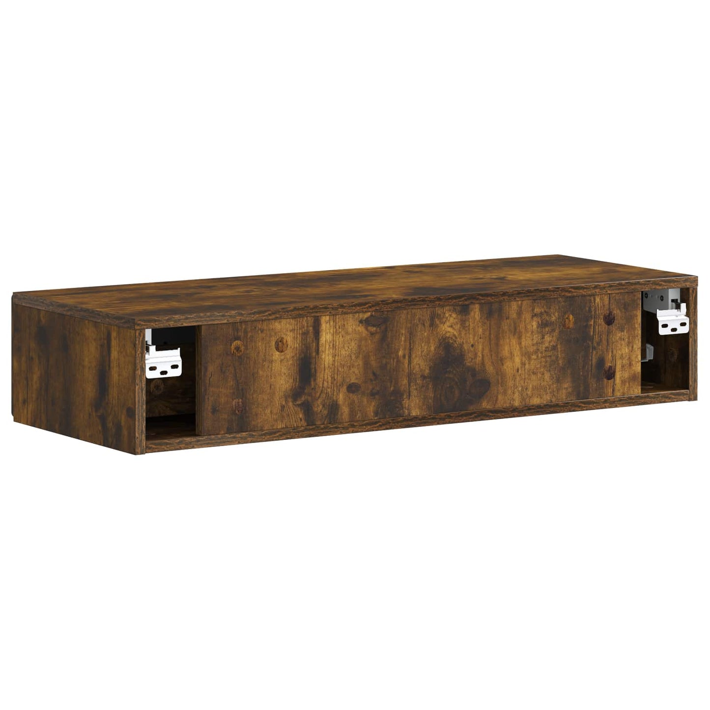 vidaXL Wall-Mounted Side Table Smoked Oak 87.5 x 34.5 x 17 cm
