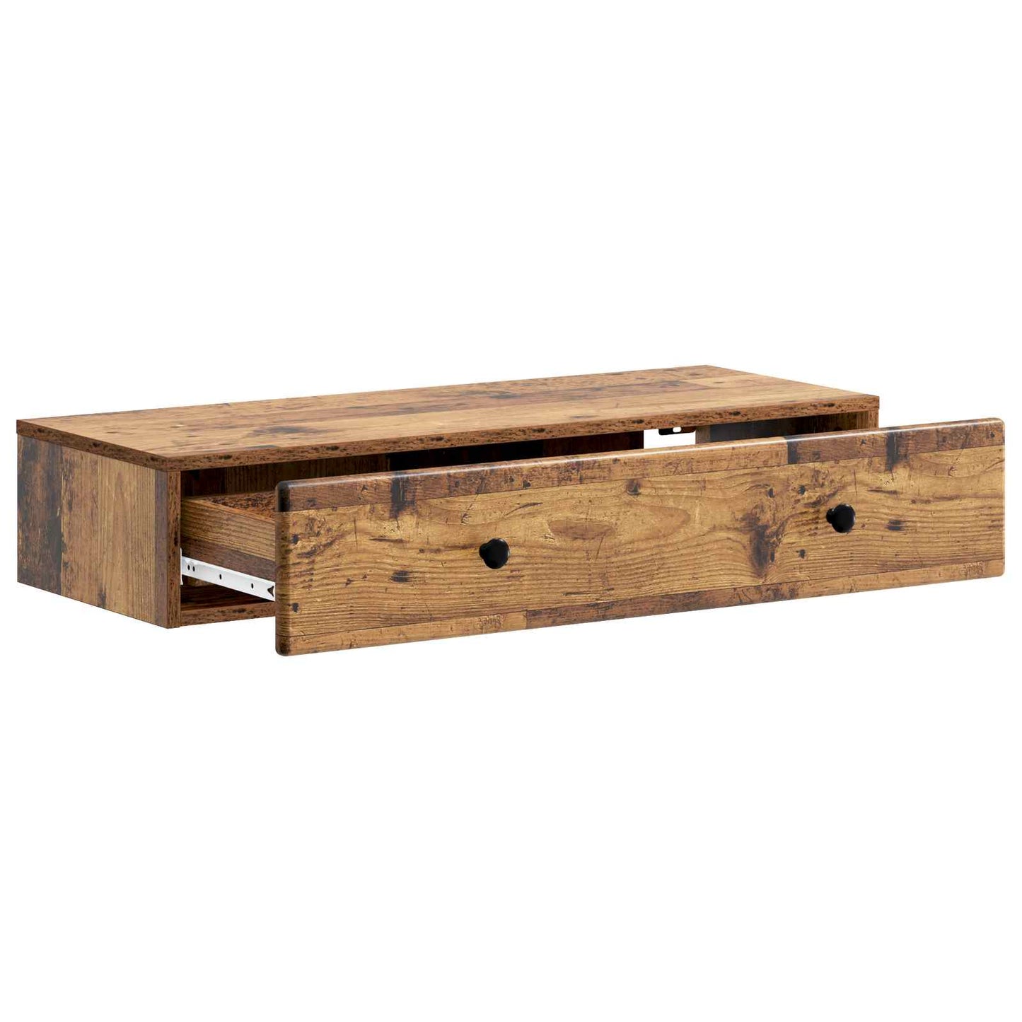 vidaXL Wall-Mounted Side Table Old Wood 87.5 x 34.5 x 17 cm