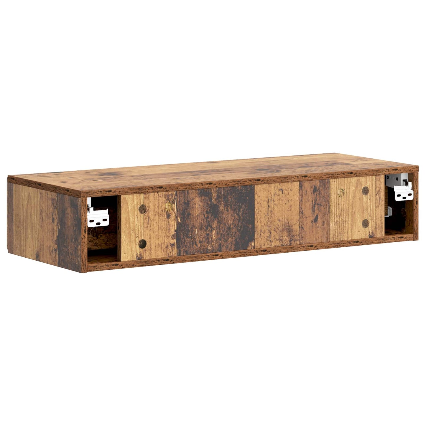 vidaXL Wall-Mounted Side Table Old Wood 87.5 x 34.5 x 17 cm