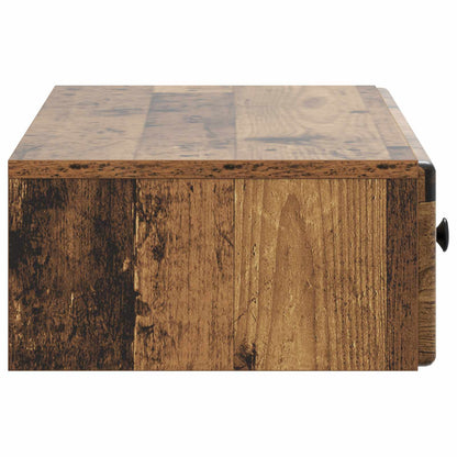 vidaXL Wall-Mounted Side Table Old Wood 87.5 x 34.5 x 17 cm