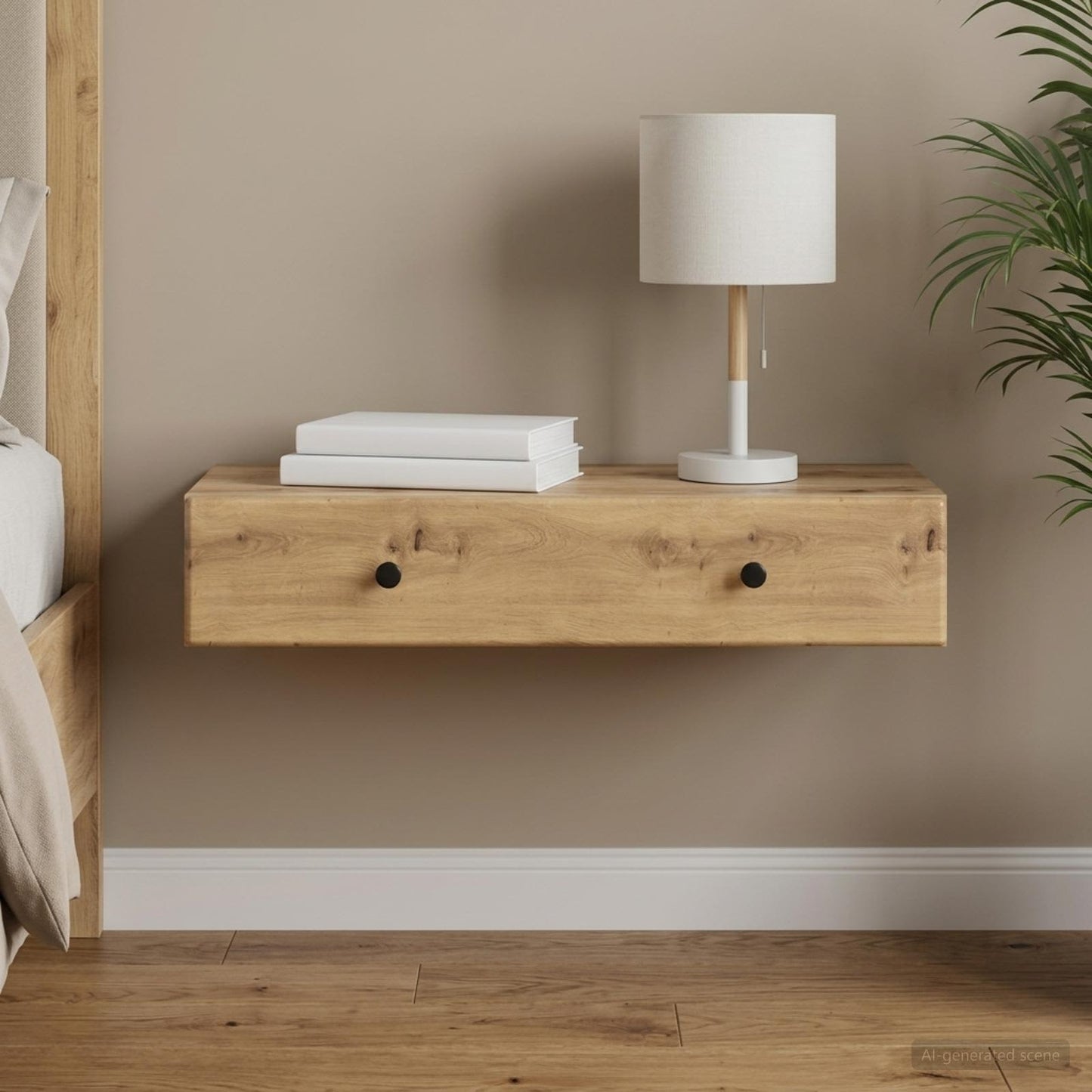 vidaXL Wall-Mounted Side Table 87.5 x 34.5 x 17 cm Engineered Wood