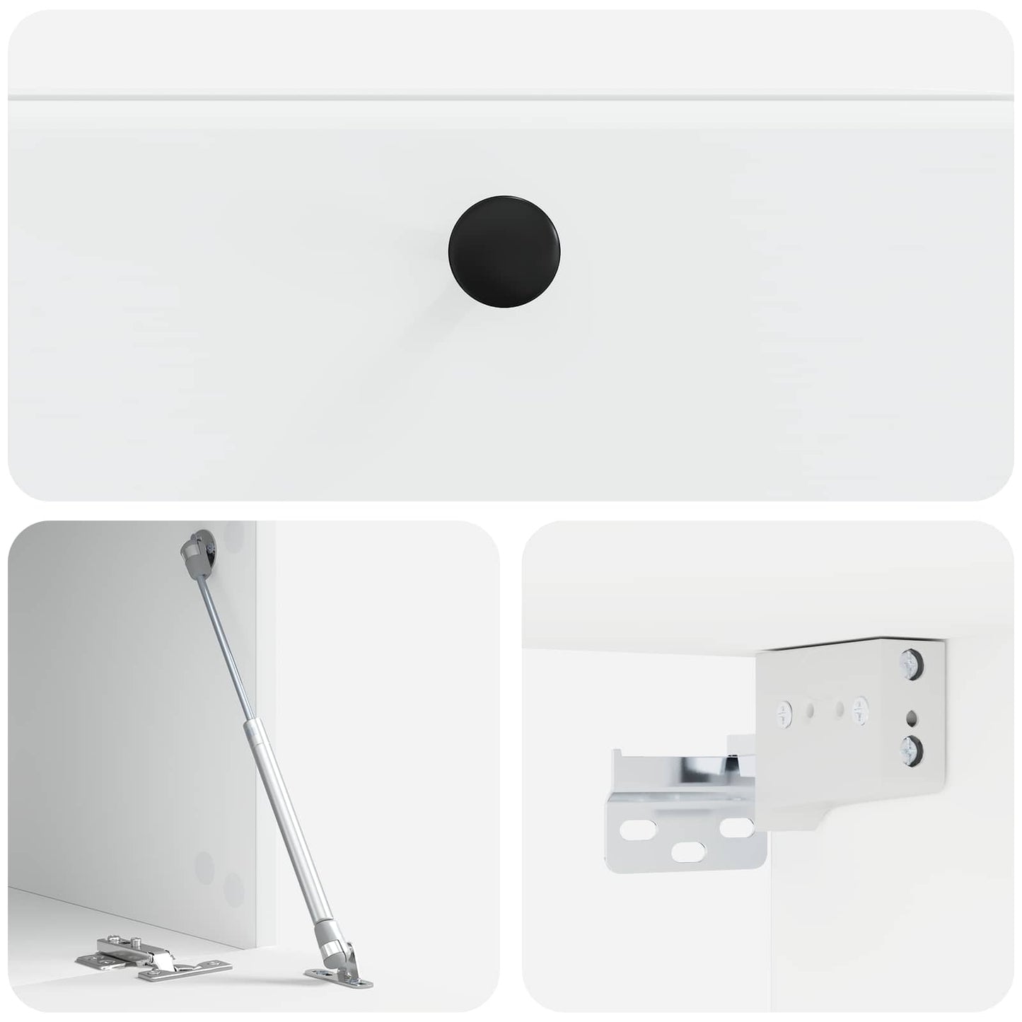 vidaXL Wall-Mounted TV Cabinet 59.5 x 41 x 30 cm White Engineered Wood