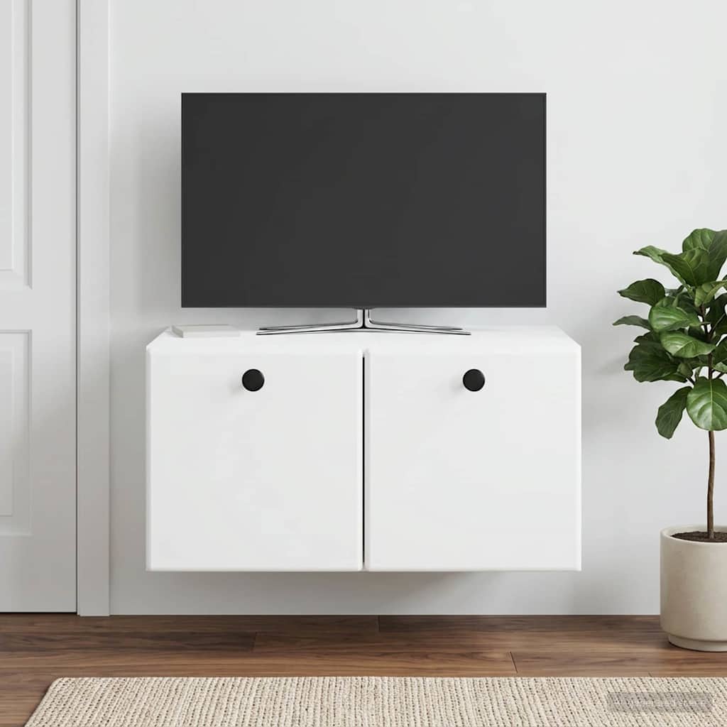 vidaXL Wall-Mounted TV Cabinet 59.5 x 41 x 30 cm White Engineered Wood