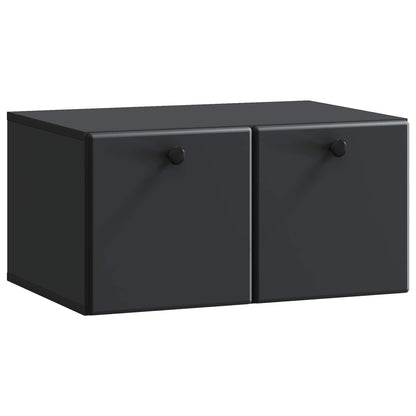vidaXL Wall-Mounted TV Cabinet 59.5 x 41 x 30 cm Black Engineered Wood