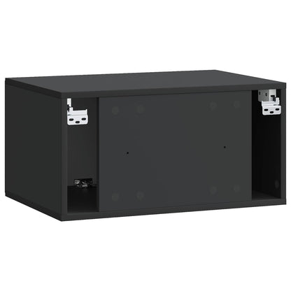 vidaXL Wall-Mounted TV Cabinet 59.5 x 41 x 30 cm Black Engineered Wood
