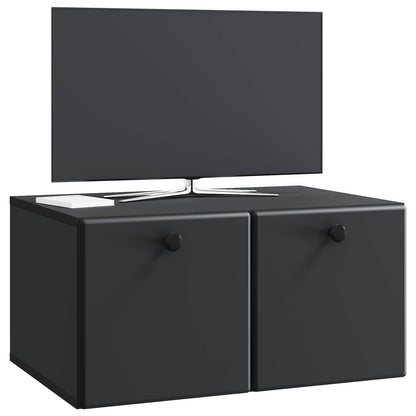 vidaXL Wall-Mounted TV Cabinet 59.5 x 41 x 30 cm Black Engineered Wood