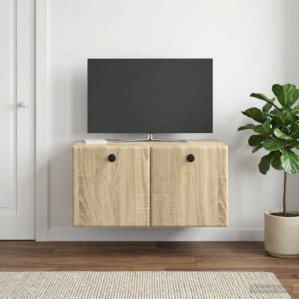 vidaXL Wall-Mounted TV Cabinet 59.5 x 41 x 30 cm Sonoma Oak