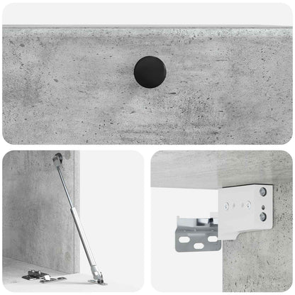 vidaXL Wall-Mounted TV Cabinet 59.5 x 41 x 30 cm Concrete Grey