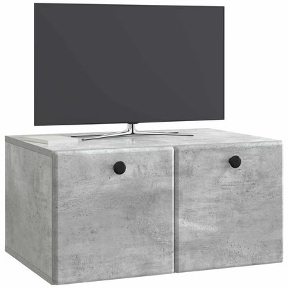 vidaXL Wall-Mounted TV Cabinet 59.5 x 41 x 30 cm Concrete Grey