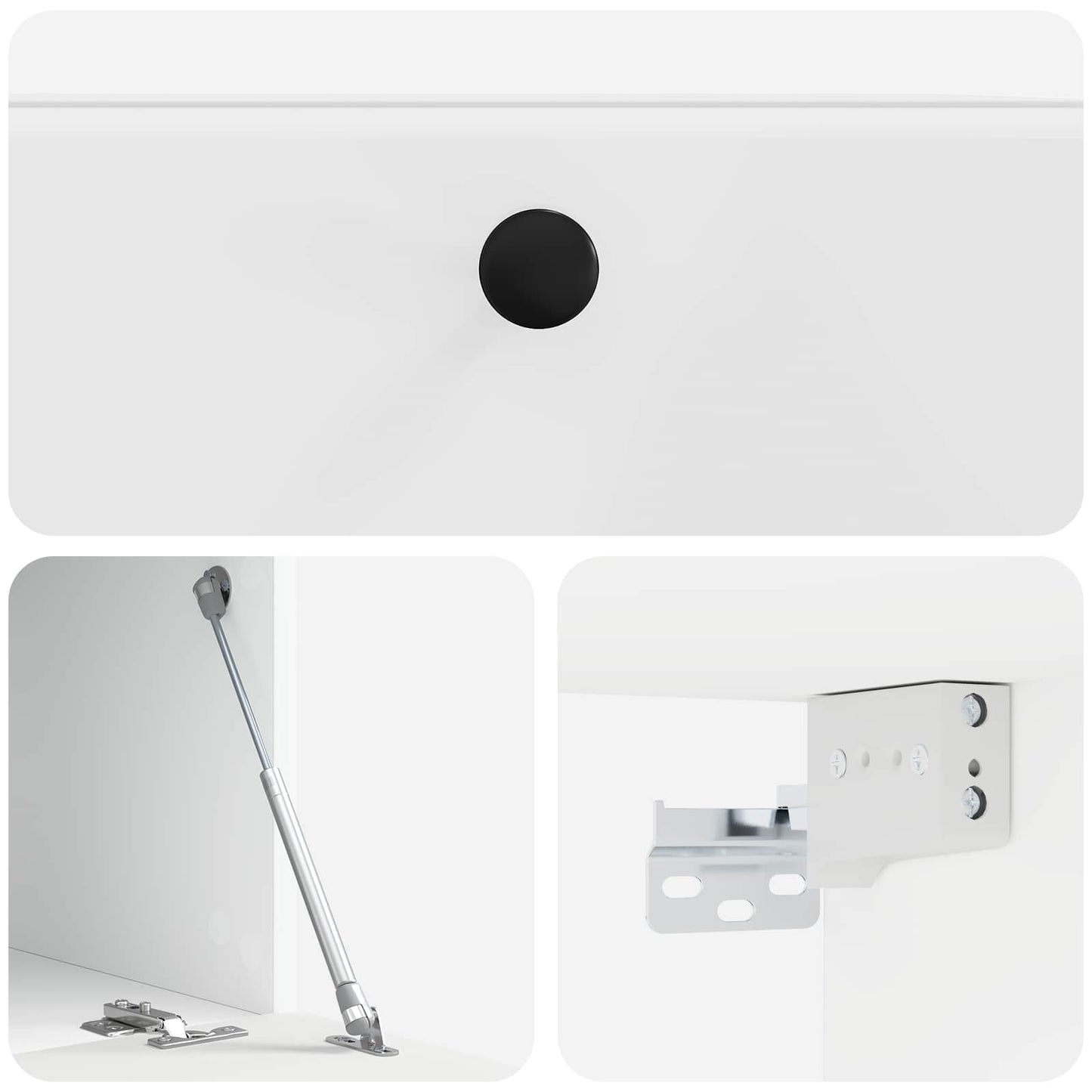 vidaXL Wall-Mounted TV Cabinet 59.5 x 41 x 30 cm High Gloss White
