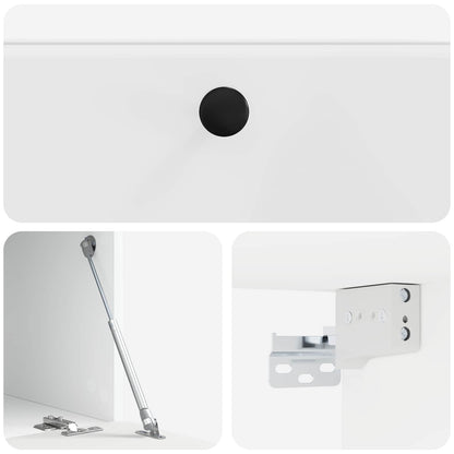 vidaXL Wall-Mounted TV Cabinet 59.5 x 41 x 30 cm High Gloss White