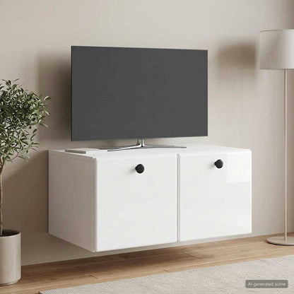 vidaXL Wall-Mounted TV Cabinet 59.5 x 41 x 30 cm High Gloss White