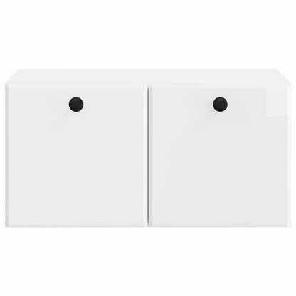 vidaXL Wall-Mounted TV Cabinet 59.5 x 41 x 30 cm High Gloss White