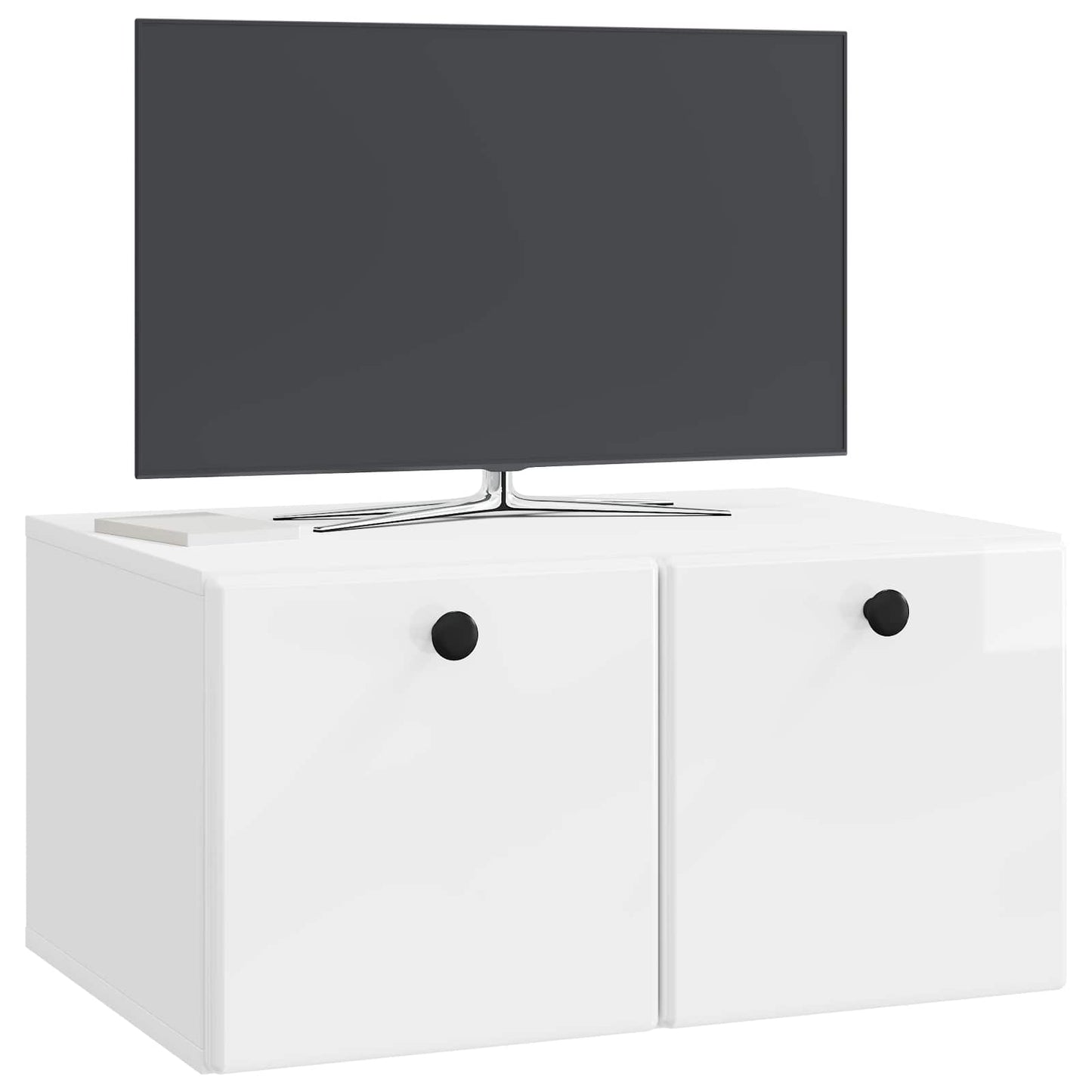 vidaXL Wall-Mounted TV Cabinet 59.5 x 41 x 30 cm High Gloss White