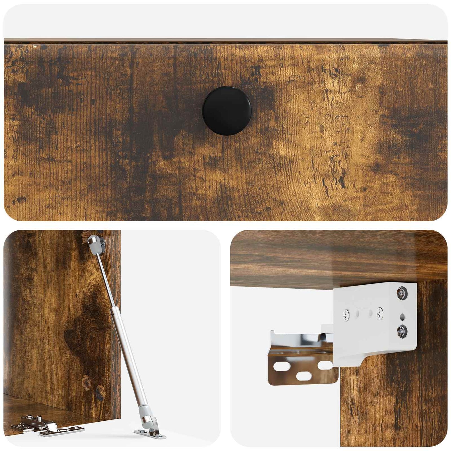 vidaXL Wall-Mounted TV Cabinet 59.5 x 41 x 30 cm Smoked Oak
