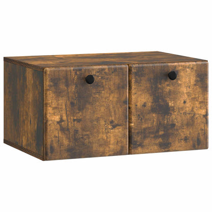vidaXL Wall-Mounted TV Cabinet 59.5 x 41 x 30 cm Smoked Oak