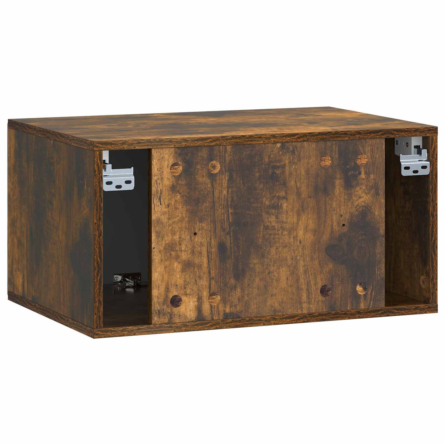 vidaXL Wall-Mounted TV Cabinet 59.5 x 41 x 30 cm Smoked Oak