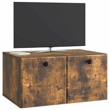 vidaXL Wall-Mounted TV Cabinet 59.5 x 41 x 30 cm Smoked Oak