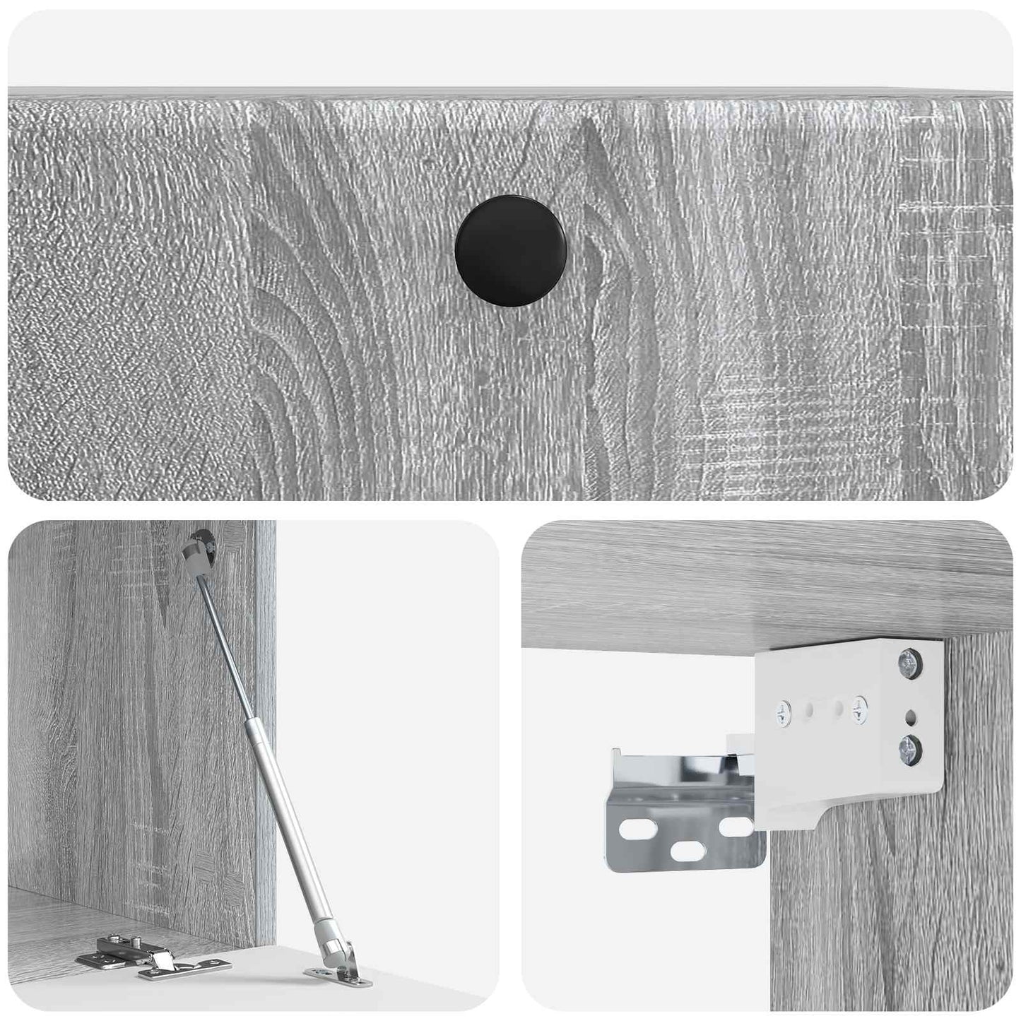 vidaXL Wall-Mounted TV Cabinet 59.5 x 41 x 30 cm Grey Sonoma