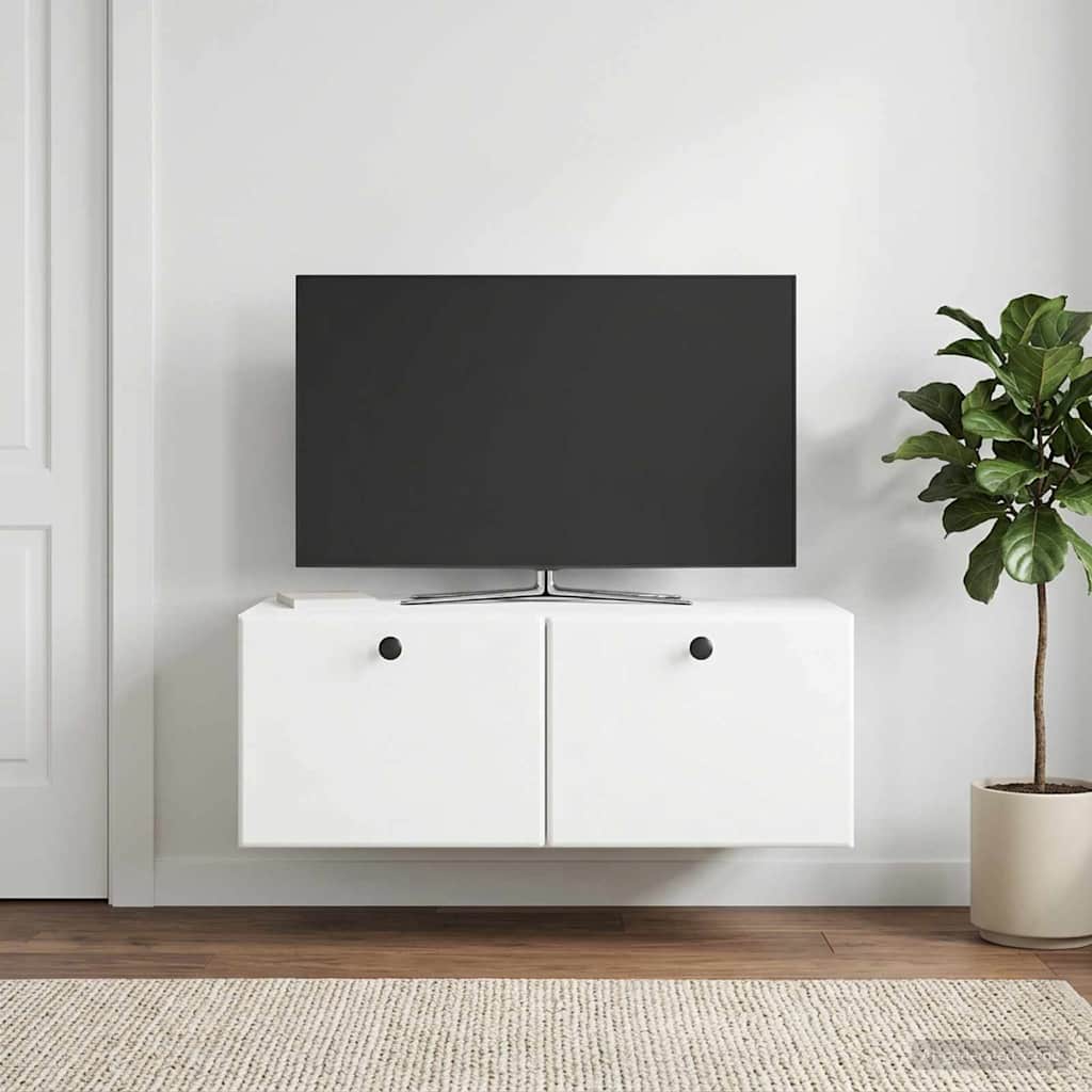 vidaXL Wall-Mounted TV Cabinet 78.5 x 41 x 30 cm White Engineered Wood