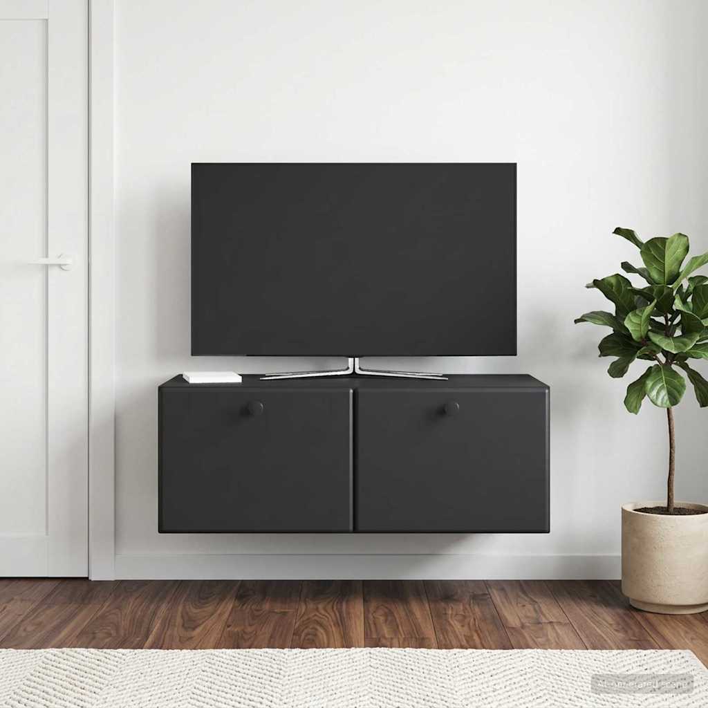 vidaXL Wall-Mounted TV Cabinet 78.5 x 41 x 30 cm Black Engineered Wood