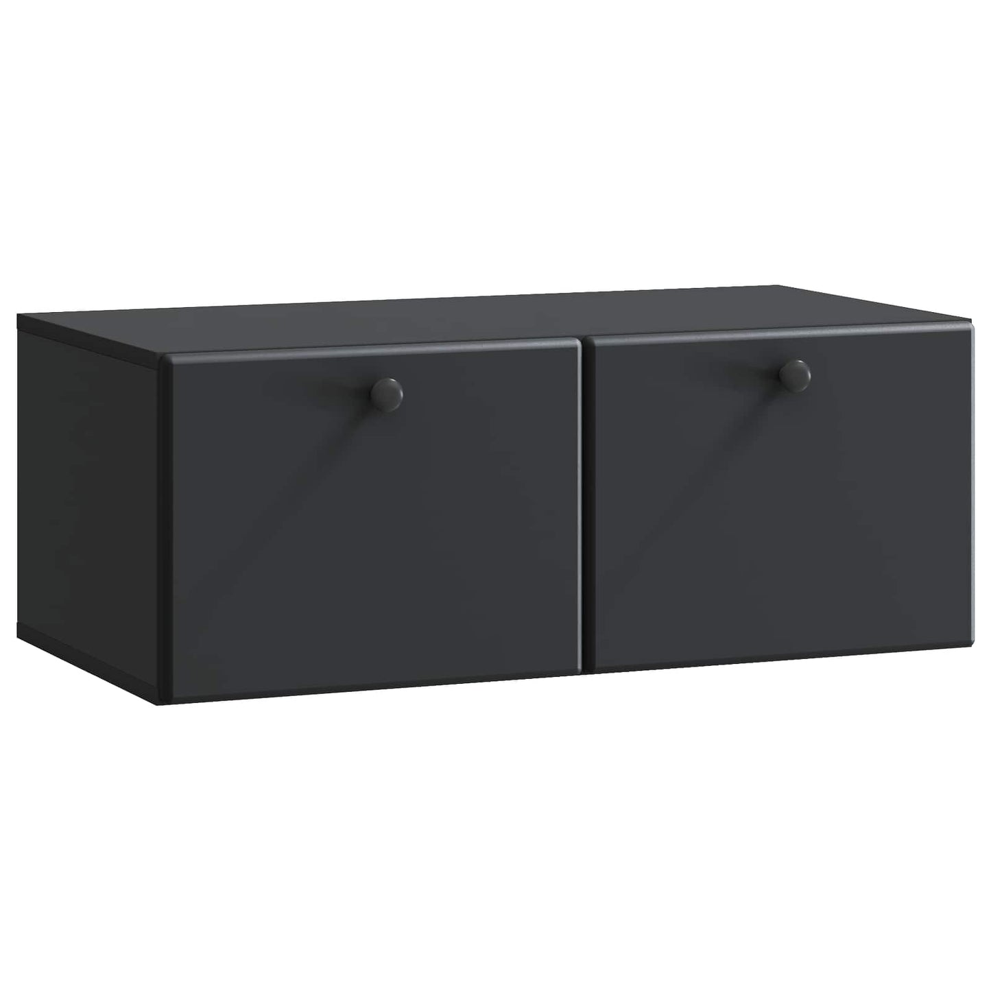 vidaXL Wall-Mounted TV Cabinet 78.5 x 41 x 30 cm Black Engineered Wood