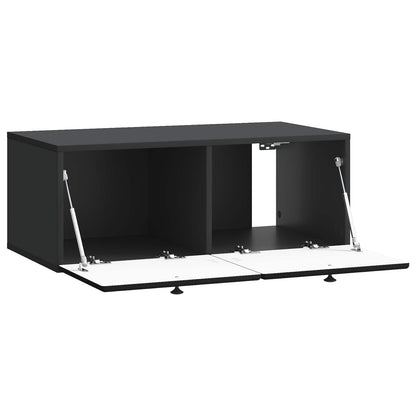 vidaXL Wall-Mounted TV Cabinet 78.5 x 41 x 30 cm Black Engineered Wood