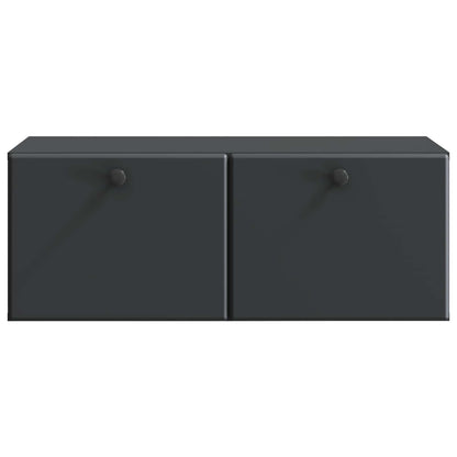 vidaXL Wall-Mounted TV Cabinet 78.5 x 41 x 30 cm Black Engineered Wood