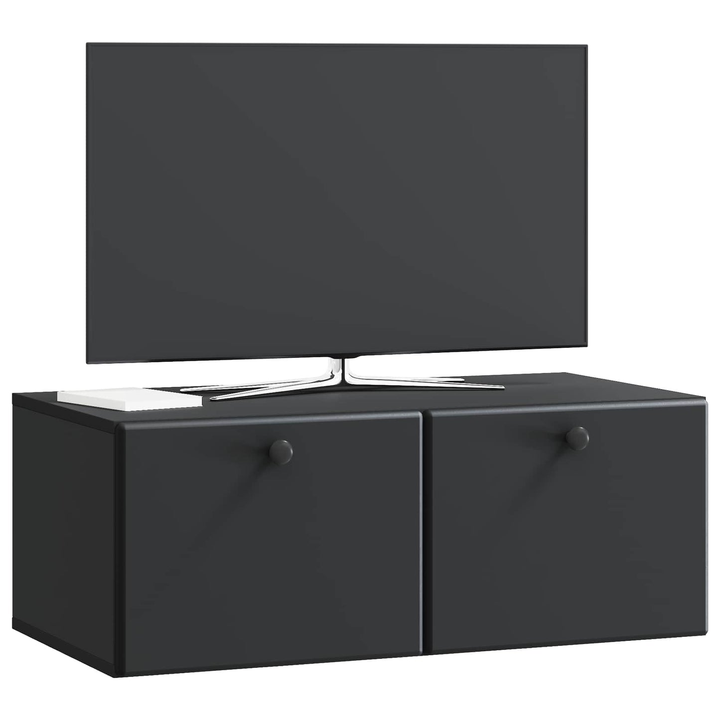 vidaXL Wall-Mounted TV Cabinet 78.5 x 41 x 30 cm Black Engineered Wood