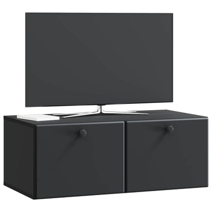 vidaXL Wall-Mounted TV Cabinet 78.5 x 41 x 30 cm Black Engineered Wood