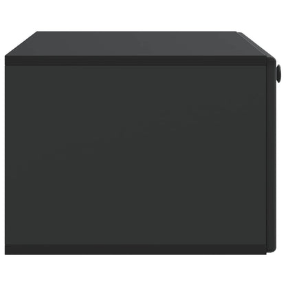 vidaXL Wall-Mounted TV Cabinet 78.5 x 41 x 30 cm Black Engineered Wood