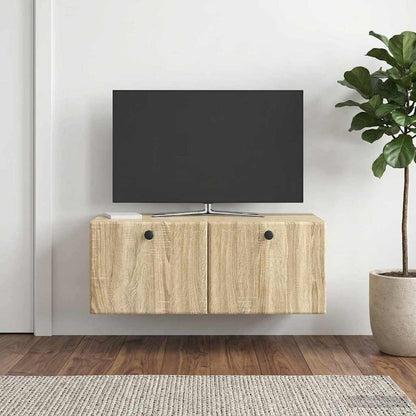 vidaXL Wall-Mounted TV Cabinet 78.5 x 41 x 30 cm Sonoma Oak