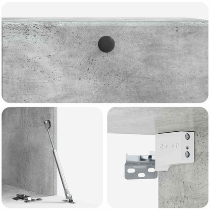 vidaXL Wall-Mounted TV Cabinet 78.5 x 41 x 30 cm Concrete Grey