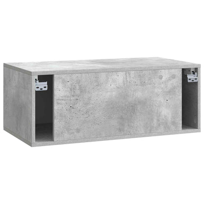 vidaXL Wall-Mounted TV Cabinet 78.5 x 41 x 30 cm Concrete Grey