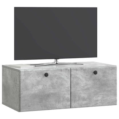 vidaXL Wall-Mounted TV Cabinet 78.5 x 41 x 30 cm Concrete Grey