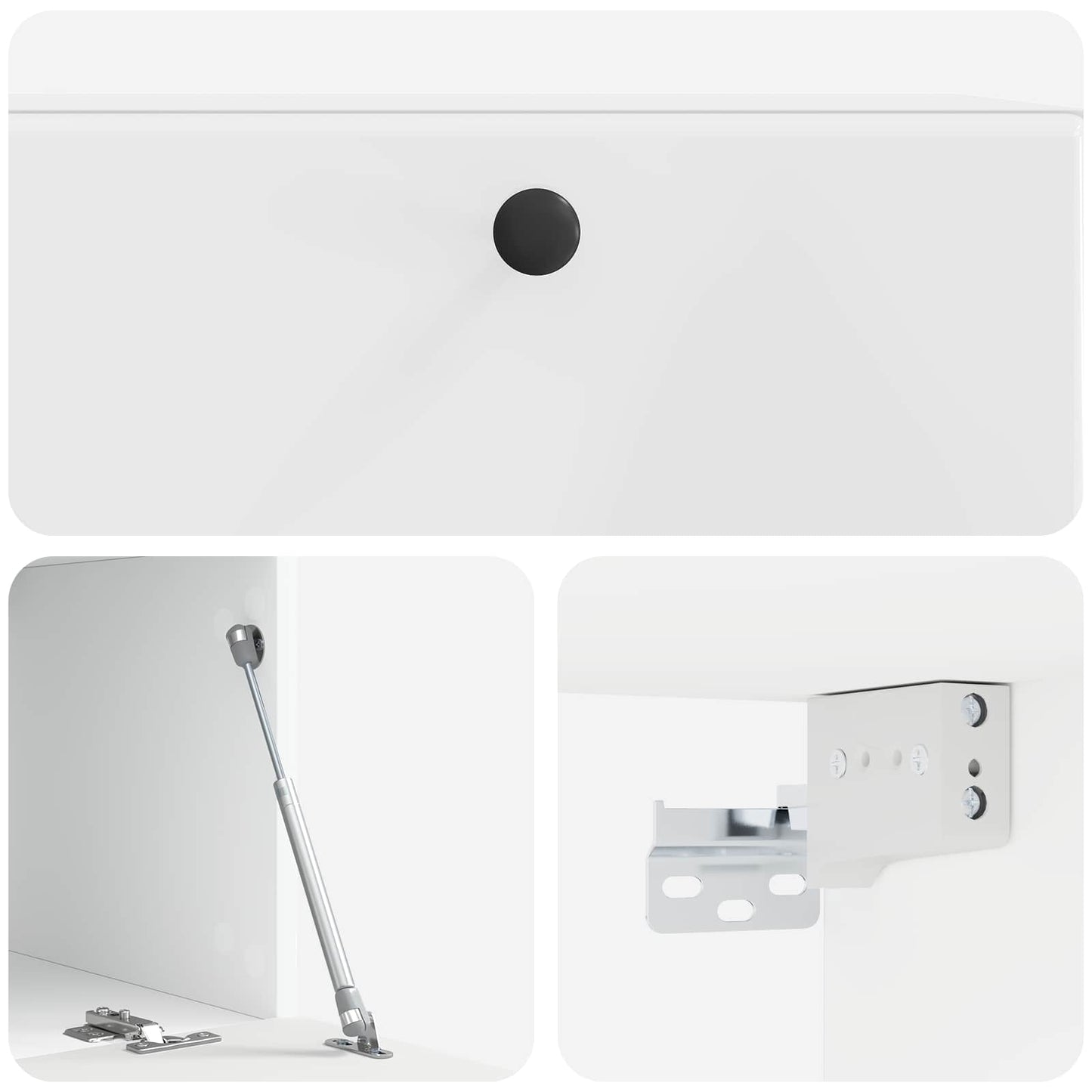vidaXL Wall-Mounted TV Cabinet 78.5 x 41 x 30 cm High Gloss White