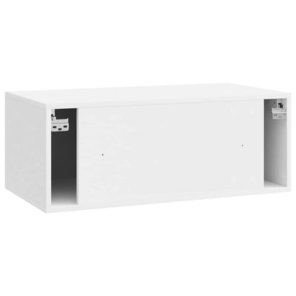 vidaXL Wall-Mounted TV Cabinet 78.5 x 41 x 30 cm High Gloss White