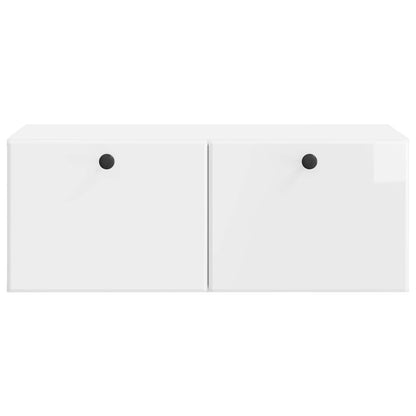 vidaXL Wall-Mounted TV Cabinet 78.5 x 41 x 30 cm High Gloss White