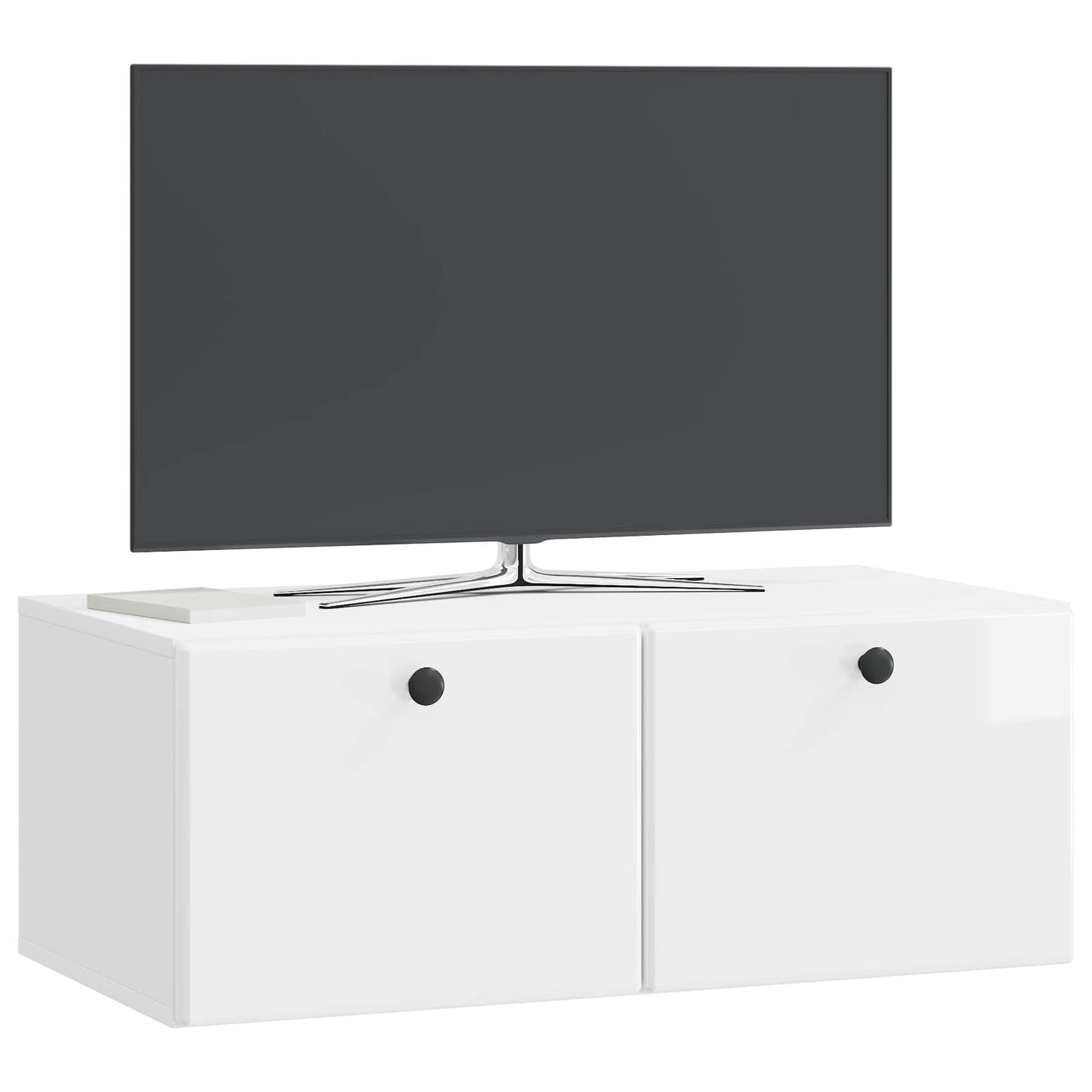 vidaXL Wall-Mounted TV Cabinet 78.5 x 41 x 30 cm High Gloss White