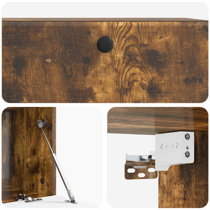 vidaXL Wall-Mounted TV Cabinet 78.5 x 41 x 30 cm Smoked Oak