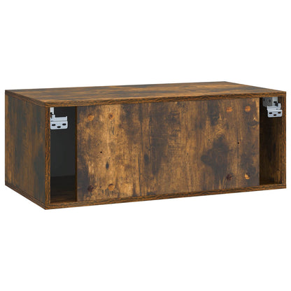 vidaXL Wall-Mounted TV Cabinet 78.5 x 41 x 30 cm Smoked Oak