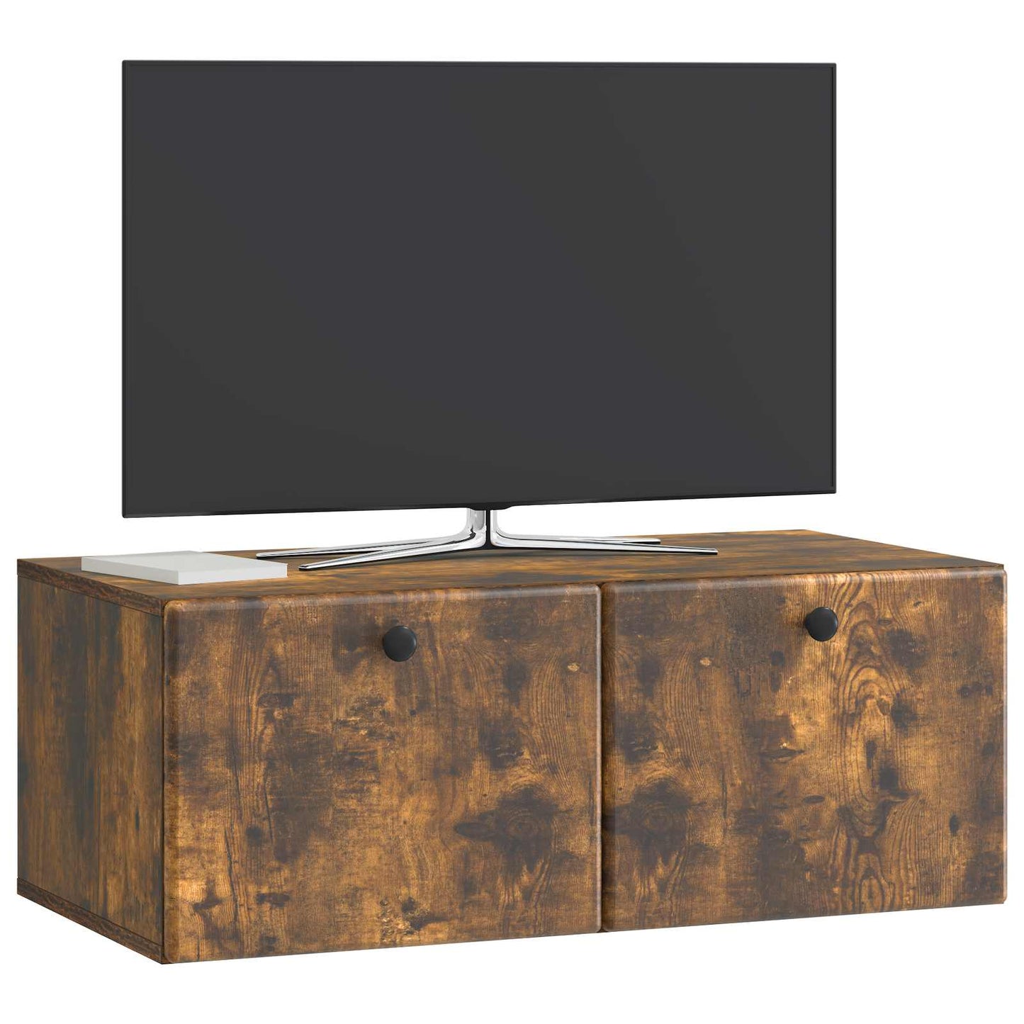 vidaXL Wall-Mounted TV Cabinet 78.5 x 41 x 30 cm Smoked Oak