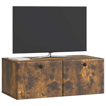 vidaXL Wall-Mounted TV Cabinet 78.5 x 41 x 30 cm Smoked Oak