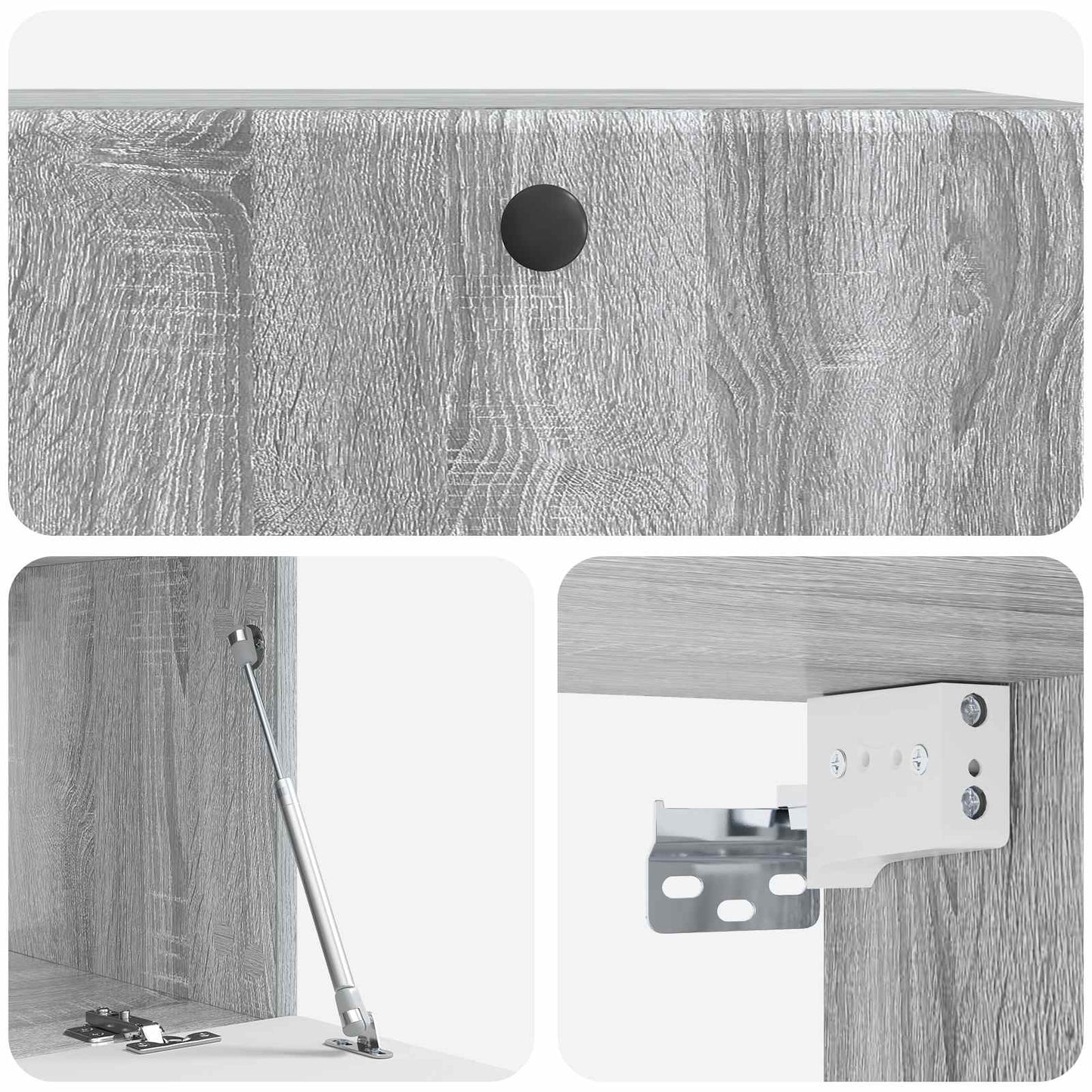 vidaXL Wall-Mounted TV Cabinet 78.5 x 41 x 30 cm Grey Sonoma